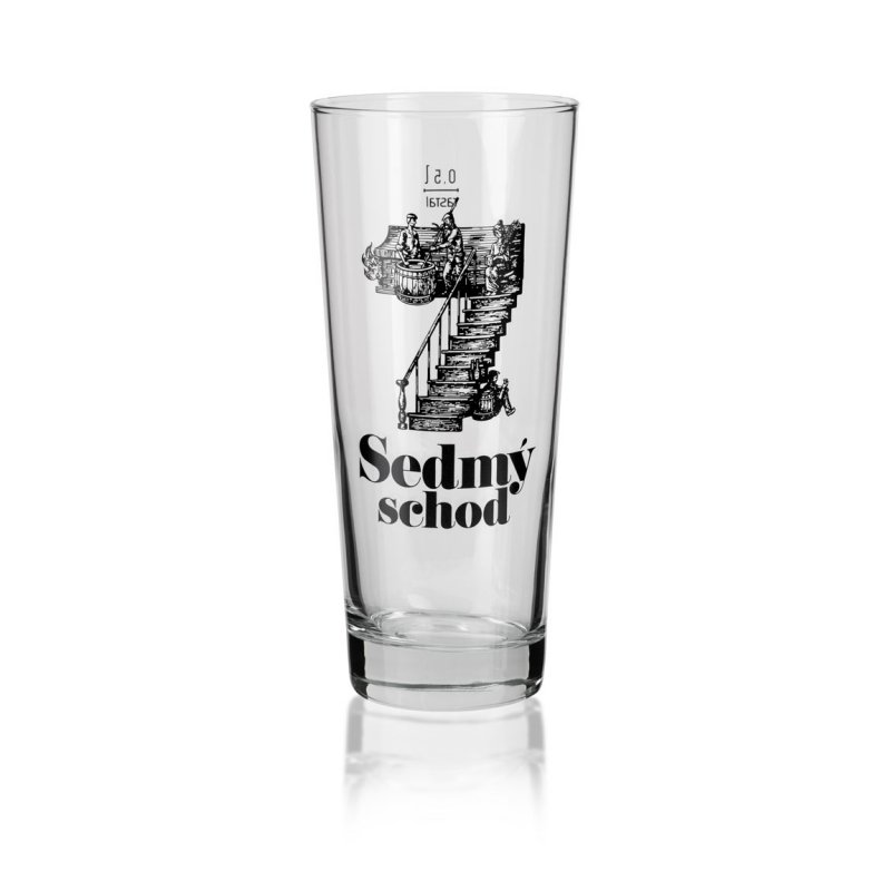 Sklenice Tumbler logo Sedmý schod 0,5 l